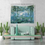 Tapestry Water Lilies By Claude Monet Oil Paintings Flowers Wall Hanging Art Home Decor Polyester Tapestry for Living Room Bedro - Image 9