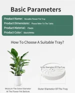 Mobile Planter Tray, Modern Style, Silent Casters, Thickened & Reinforced, Hidden Design, High Load-Bearing Plant Saucer - Image 26