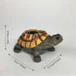 Realistic Turtle Succulent Planter with Drainage Hole. Durable Resin, Vintage Design. Perfect Gift for Plant Lovers! - Image 6