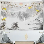 Tapestry landscape painting scenery wall hanging home decoration tapestry bedroom living room wall hanging cloth - Image 11