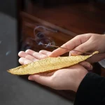 Incense Holder Ash Catcher Long Leafs Censer Meditation Home Decor Accessories - Image 3