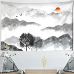 Tapestry landscape painting scenery wall hanging home decoration tapestry bedroom living room wall hanging cloth - Image 20