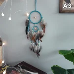 1Pc Indian Dream Catcher With Brown Feathers Wall Hanging Dream Catcher Bedroom Accessories Wind Chime Dream Catcher Home Decor - Image 7