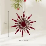 Christmas Tree Decorations Candy Cane Snowflake Balls Red Pendant Hanging Home Party Christmas Winter 2026 New Year Decors - Image 10