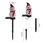 Christmas Decorations Light Solar Light Snowman Christmas Outdoor Solar Powered Stakes Lights For Corridor Patio Lawn Decoration - Image 2