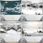 Tapestry landscape painting scenery wall hanging home decoration tapestry bedroom living room wall hanging cloth