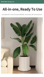 Mobile Planter Tray, Modern Style, Silent Casters, Thickened & Reinforced, Hidden Design, High Load-Bearing Plant Saucer - Image 20