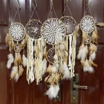 Dream catchers Feathers Handmade Indians Style Dream Catchers Living Bedroom Wall Hangings Home Decoration 5pcs/set Dreamcatcher - Image 3