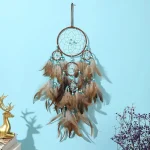 Dream Catcher Large Pendant Wedding Props Decoration White Feather Pendant Supplement Dream Network Creative Wall Hanging Gift - Image 6