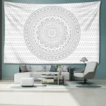 Mandala Striped Tapestry Wall Hanging Abstract Psychedelic Witchcraft Bohemian Hippie Tapiz Living Room Home Decor - Image 5