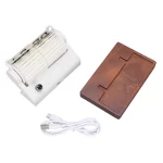 Mechanical  Clock Accurate Timer  Desk Clock Decorative Automatic Page Turning Calendar with Wood Base for Living Room - Image 7