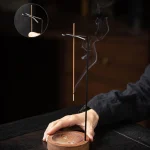 Insence Burner Upside Down Incense Burner Incense Stick Holder Wooden Round Incense Tray Ornament Bedroom Home Yoga Decoration - Image 2