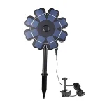 Solar-powered Water Fountain Ground-insertion Fountain Floating Fountain Petal-shaped Fountain Garden Decoration - Image 6