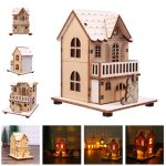 Festival Led Light Wood House Christmas Tree Decorations for Home Decoration Wooden House DIY Gift Window Decoration - Image 11