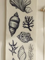 Boho Shell & Conch Wall Tapestry, White Hanging Decor Tapestries with Tassel, Beach Style Home Wall Art for Bedroom, Living Room - Image 20