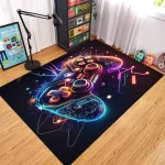 Gamer Rug Gaming Rug,Game Rug Geometric Rug,Colorful Rug Play Room Rug Neon Decor Rug Neon Look Sport Rug Area Rug,Gaming Gifts - Image 8