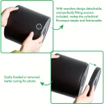 Set of 3 Plastic Planter Pots,6/5/4 Inch Plastic Planter Pots for Plants with Drainage Hole and Seamless Saucers - Image 2