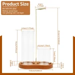 2in1 Incense Holder Anti-Ash Flying Incense Burner with Removable Glass Ash Catcher and Incense Sticks Organizer Home Decoration - Image 9