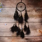 1Pcs Bead Dream Catcher Handmade Dream Catcher Net with Feathers Hanging Decoration Decor Craft Wind Chimes Home Hanging Gifts - Image 12
