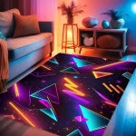 Gamer Rug Gaming Rug,Game Rug Geometric Rug,Colorful Rug Play Room Rug Neon Decor Rug Neon Look Sport Rug Area Rug,Gaming Gifts - Image 7