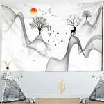Tapestry landscape painting scenery wall hanging home decoration tapestry bedroom living room wall hanging cloth - Image 13