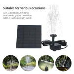 Solar Fountain with 6 Nozzles - 1.4W Solar Panel Floating Water Pump for Bird Baths, Pools,Garden DIY Waterfall Yard Decor - Image 14