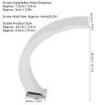 Pool Waterfall Fountain G1 Internal Thread 304 Stainless Steel Rounded Curved Design Outdoor Pool Fountain For Playground - Image 13