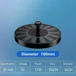 Solar Fountain Oxygen Aerator for Outdoor Pool Fish Tank Automatic Floating Fountain Garden Courtyard Mini Water Pump Aquarium - Image 7
