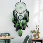 Dream Catcher With Luminous Beads Hand-woven Colorful Feathers Wind Chimes Living Room Bedroom Hanging Ornaments Wall Decoration - Image 9