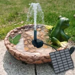 Solar Fountain with 6 Nozzles - 1.4W Solar Panel Floating Water Pump for Bird Baths, Pools,Garden DIY Waterfall Yard Decor