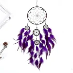 Dream Catcher Large Pendant Wedding Props Decoration White Feather Pendant Supplement Dream Network Creative Wall Hanging Gift - Image 9