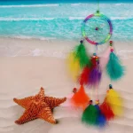 1Pcs Bead Dream Catcher Handmade Dream Catcher Net with Feathers Hanging Decoration Decor Craft Wind Chimes Home Hanging Gifts - Image 6