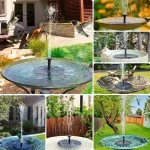 Solar Fountain with 6 Nozzles - 1.4W Solar Panel Floating Water Pump for Bird Baths, Pools,Garden DIY Waterfall Yard Decor - Image 21