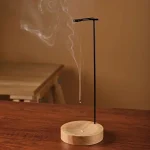 Insence Burner Upside Down Incense Burner Incense Stick Holder Wooden Round Incense Tray Ornament Bedroom Home Yoga Decoration - Image 16