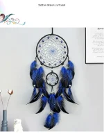 Dream Catcher With Luminous Beads Hand-woven Colorful Feathers Wind Chimes Living Room Bedroom Hanging Ornaments Wall Decoration - Image 12