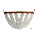 Wooden Arc-shaped Decorative Tapestries, Home Living Room Wall Hangings, Hand-woven Decorative Tapestries 100x70cm/100x60cm - Image 7