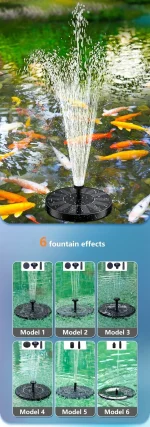 Solar Fountain Oxygen Aerator for Outdoor Pool Fish Tank Automatic Floating Fountain Garden Courtyard Mini Water Pump Aquarium - Image 8