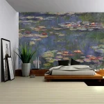 Tapestry Water Lilies By Claude Monet Oil Paintings Flowers Wall Hanging Art Home Decor Polyester Tapestry for Living Room Bedro - Image 18