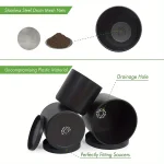 Set of 3 Plastic Planter Pots,6/5/4 Inch Plastic Planter Pots for Plants with Drainage Hole and Seamless Saucers - Image 4