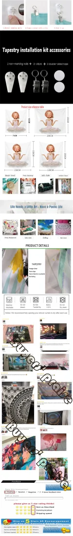 Tapestry landscape painting scenery wall hanging home decoration tapestry bedroom living room wall hanging cloth - Image 28