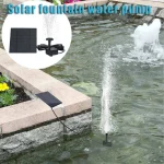 Solar Fountain with 6 Nozzles - 1.4W Solar Panel Floating Water Pump for Bird Baths, Pools,Garden DIY Waterfall Yard Decor - Image 5