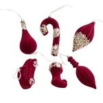 Christmas Tree Decorations Candy Cane Snowflake Balls Red Pendant Hanging Home Party Christmas Winter 2026 New Year Decors - Image 21