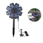 Solar-powered Water Fountain Ground-insertion Fountain Floating Fountain Petal-shaped Fountain Garden Decoration - Image 8