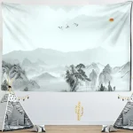 Tapestry landscape painting scenery wall hanging home decoration tapestry bedroom living room wall hanging cloth - Image 26