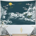 Tapestry landscape painting scenery wall hanging home decoration tapestry bedroom living room wall hanging cloth - Image 22