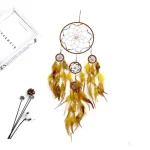 Dream Catcher Large Pendant Wedding Props Decoration White Feather Pendant Supplement Dream Network Creative Wall Hanging Gift - Image 4