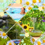 Solar Fountain Pump Outdoor Bird Bath Water Fountain with 6 Nozzles for Courtyard Garden Pool Pond Water Feature - Image 2