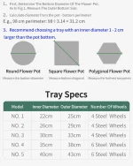 Mobile Planter Tray, Modern Style, Silent Casters, Thickened & Reinforced, Hidden Design, High Load-Bearing Plant Saucer - Image 27