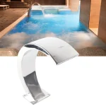 Swimming Pool Waterfall Fountain Rounded Arc Fountain Stainless Steel Pool Water Fountain Pond Garden Decor Hardware Faucet - Image 2