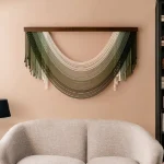 Wooden Arc-shaped Decorative Tapestries, Home Living Room Wall Hangings, Hand-woven Decorative Tapestries 100x70cm/100x60cm - Image 5